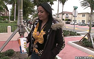 Cute brunette gets seduced by a sweet lad