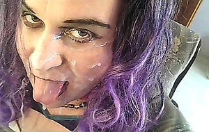 Kornelia crossdresser four own cum & self facial