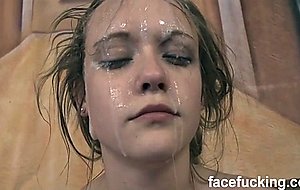 Year old shy whore keegan kade takes on 2 cocks the face fucking style