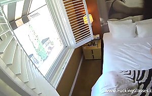 Gorgeous teen with a great chest makes cock rock intense