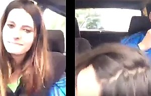 Girl sucks dick in car