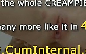 Small tits slut creampied