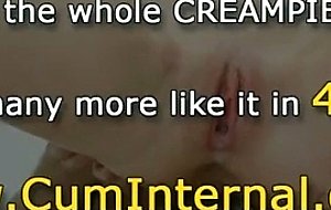 Redhead gets sperm filled
