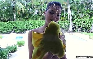 Naked latina maid carrie brooks cleaning the glass door