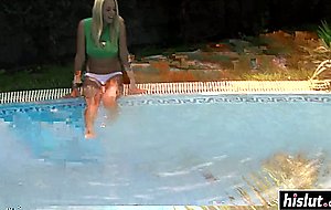 Christen gets fucked after swimming a bit