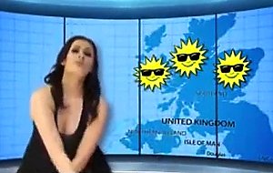 News anchor louise jensen is distracted at work by a huge cock