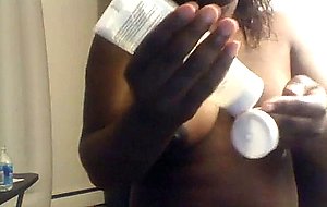 Ebony ts taking shower