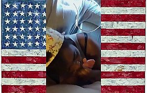 Nigger bitch sucking a patriotic whitecock