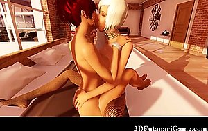 3D Futanari Lesbians Fuck and Cum!