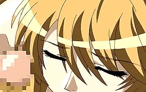 Busty anime slut sucks in forest