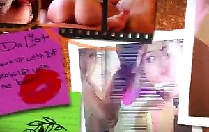 Pretty ex and her best friend sharing cumshot on tits