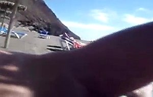 Public Handjob My Wife Gran Canaria Beach