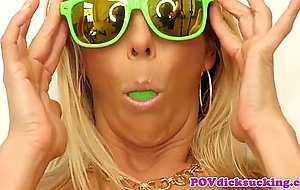 Busty milf pov throating and gagging