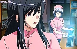 Anime slut gets jizz on her boobs