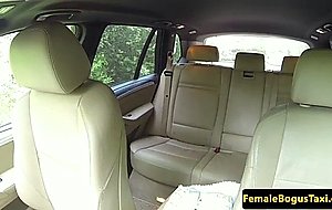 Cockriding cabbie fucked outdoors