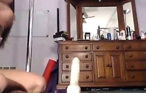 Busty babe masturbating and squirting