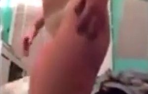 Hot blonde amateur strips