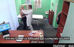 Blonde Blowjob Fucked By Doctor HER SNAPCHAT MIAXXSE