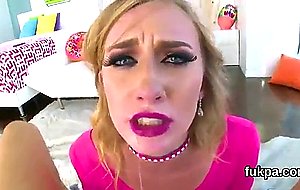 Perfect centerfold pops out monster ass and gets anus d