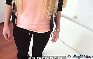 Casting amateur gets pussyfucked in pov
