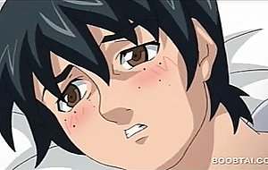 Busty hentai nurse sucks and rides cock in anime video