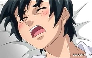 Busty hentai nurse sucks and rides cock in anime video