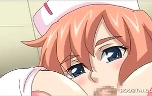 Busty hentai nurse sucks and rides cock in anime video