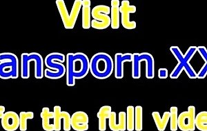 Amateur ts beauty gags on a huge sextoy