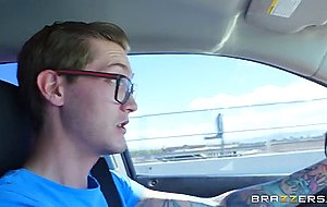 Lylith lavey in a wedding dress sucking stranger's cock in the car