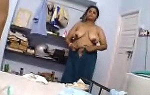 Indian aunty showing off her body