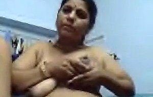 Indian aunty showing off her body