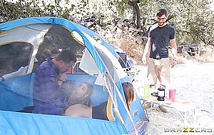 Jojo kiss and karlee grey have threesome fun in the tent