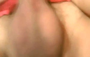 Hot ts jerking her cock