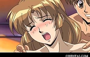 Tied up hentai school girl fucked in gangbang