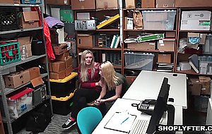 Sleazy mall cop blackmails teen babe into fucking her