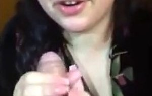 Horny fat babe giving oral pleasure to a bbc