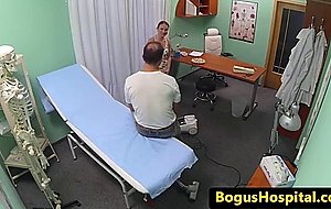 Euro babe doggystyled during drs examination