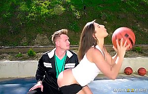Abella danger seduces her coach while practicing basketball