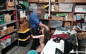 This shoplifter with a fake pregnancy belly to stash goods got caught and fucked – nude girls