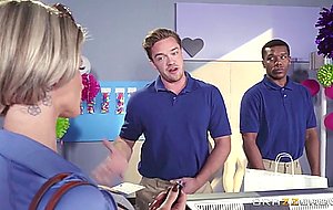 Joslyn james shows off her huge boobs and seduces the guy