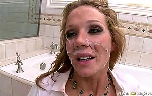 Nikki sexx receiving messy facial cumshot after being her ass pounded doggie