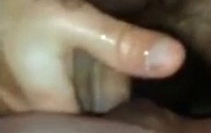 He uses a dildo and his fist to fuck that bbw