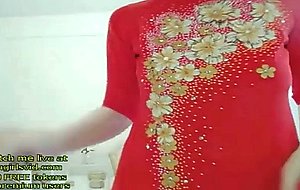 Big boobs wearing vietnamese outfit showing boobs and ass