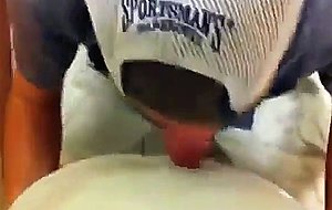 College guys bareback in mall dressing room