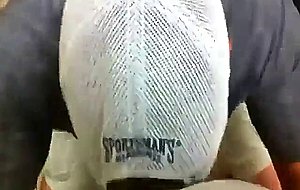 College guys bareback in mall dressing room