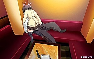 Hentai girl sucks and tittyfucks