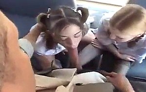 Two Teen Sluts Fucked And Jizzed On The Bus