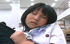 Asian shy schoolgirl gets pussy wet in her panties