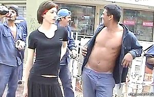 Shemale gets pleasure with male slut