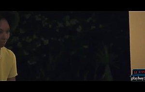 Ebony milf fucks her big dick partner after dinner